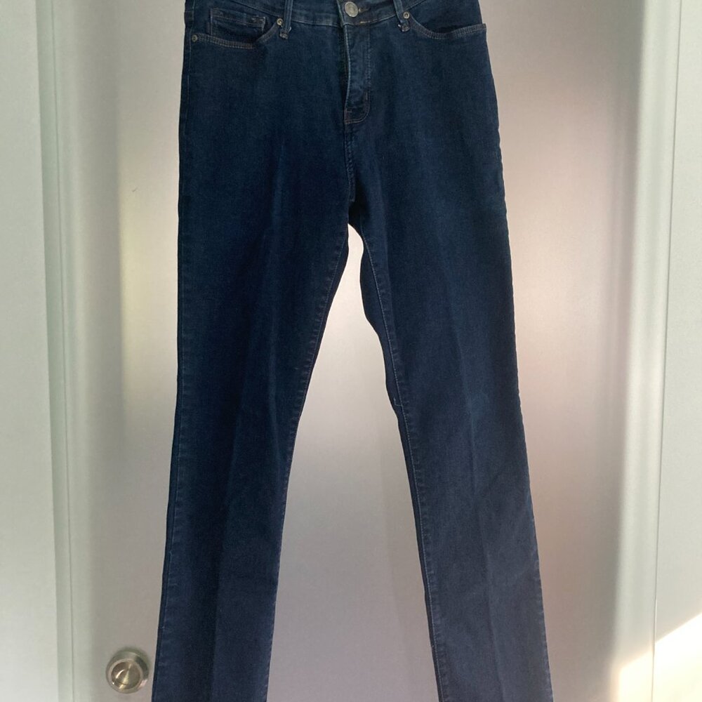 Lee Women's Slim Straight Slimming Jeans Straight Leg Dark Wash Size XS 2